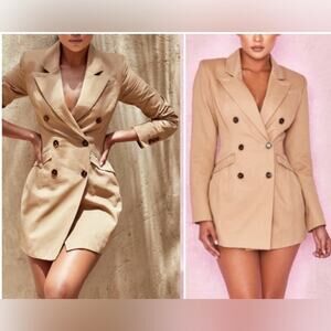 ISawItFirst Khaki Camel Blazer Dress size 10